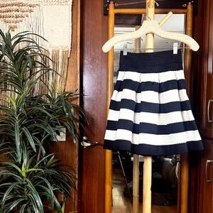 Black White Mini Skirt S | High Waist A-Line Lydia Deetz Coquette Goth Emo Scene